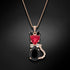 Кулон "Saulainā Kaķene (Scarlet / Jet)" с кристаллами Swarovski™